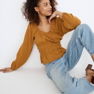 Madewell Sophia Top in Textured Plaid